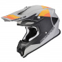 Casque Motocross Scorpion VX-16 Evo Air Spectrum Matt Grey Orange