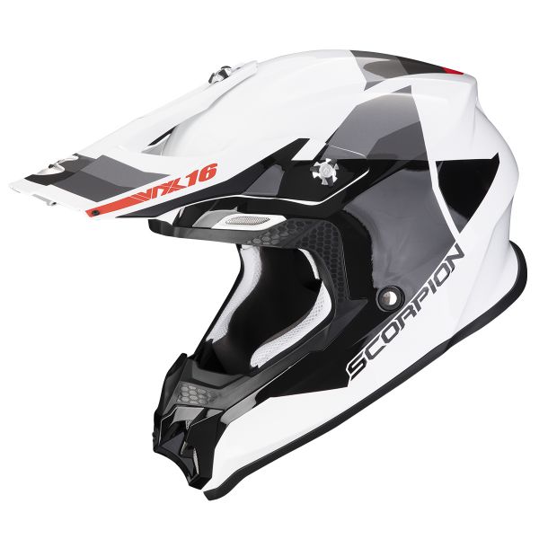 Motocross Scorpion VX-16 Evo Air Spectrum White Silver