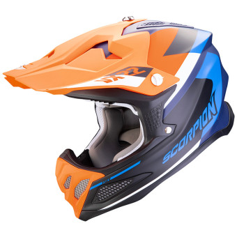 Casque Motocross Scorpion VX-22 Air Beta Blue Mat Orange Casque Motocross Scorpion VX-22 Air Beta Blue Mat Orange