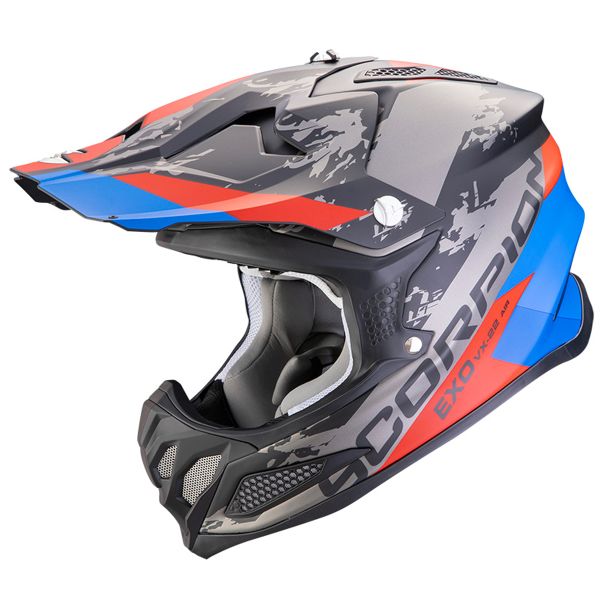 Motocross Scorpion VX-22 Air Cx Matt Black Blue Red