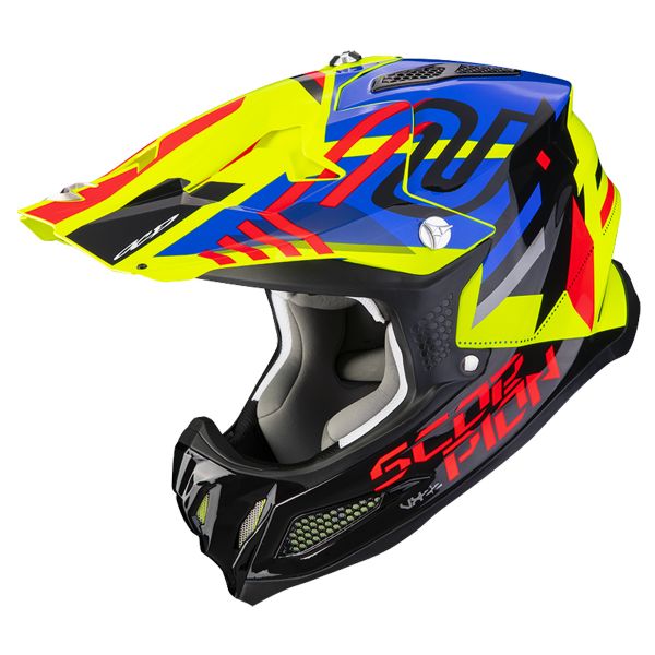 Motocross Scorpion VX-22 Air Neox Yellow Fluo Blue Red Motocross Scorpion VX-22 Air Neox Yellow Fluo Blue Red