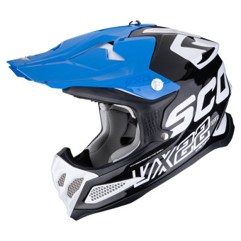 Motocross Scorpion VX-22 Air Updown Black White Blue
