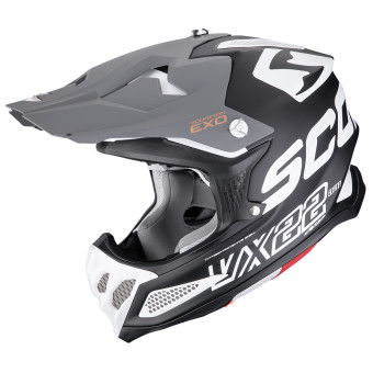 Motocross Scorpion VX-22 Air Updown Matt Black White Grey