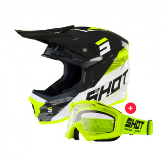 Motocross SHOT Furious Camo Neon Yellow + Assault Neon Yellow