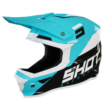 Motocross SHOT Furious Chase Black Turquoise