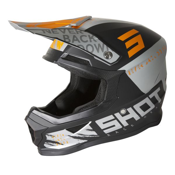 Motocross SHOT Furious Draw Orange Grey Matt Motocross SHOT Furious Draw Orange Grey Matt