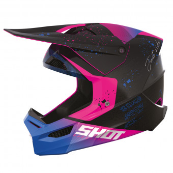 Motocross SHOT Furious Matrix Kid Purple Glossy