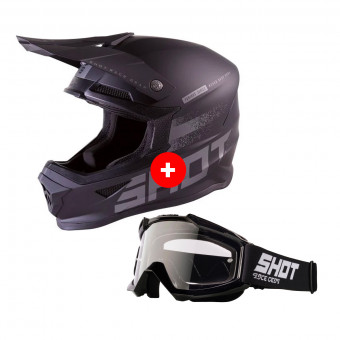 Motocross SHOT Furious Raw 2.0 Black Grey Matt + Assault Black
