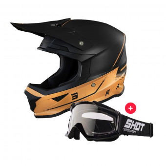 Motocross SHOT Furious Raw 3.0 Black Bronze Matt + Assault Black