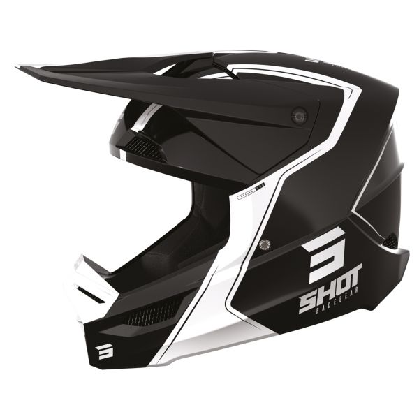 Motocross SHOT Furious Reflex Black Glossy