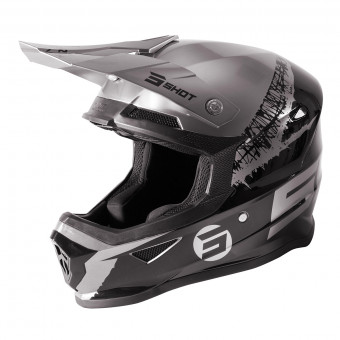 Motocross SHOT Furious Storm Black Chrome Glossy