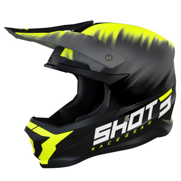 Motocross SHOT Furious Versus Grey Neon Yellow Kid