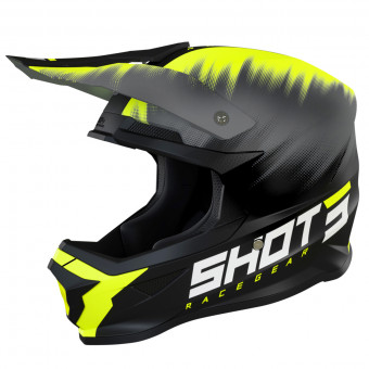 Motocross SHOT Furious Versus Neon Yellow Matt