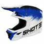 Casque Motocross SHOT Furious Versus White Blue Kid