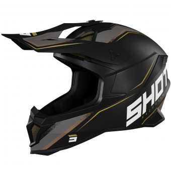 Motocross SHOT Lite Prism Black Gold Matt