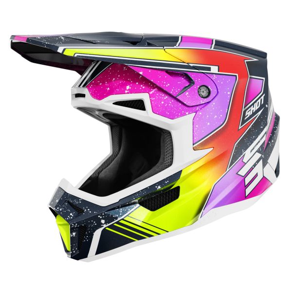 Motocross SHOT Lite Racing Blue Neon Yellow Pearly 2.0