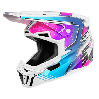Motocross SHOT Lite Racing White Pink Pearly 2.0