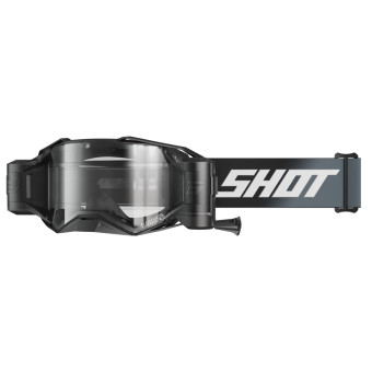 Motocross Goggles SHOT Lite Roll-off Solid Black Matt Goggles