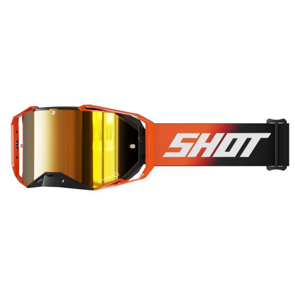 Motocross Goggles SHOT Lite Solid Orange Glossy Goggles
