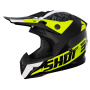 Casque Motocross SHOT Pulse Airfit Black White Neon Yellow Glossy