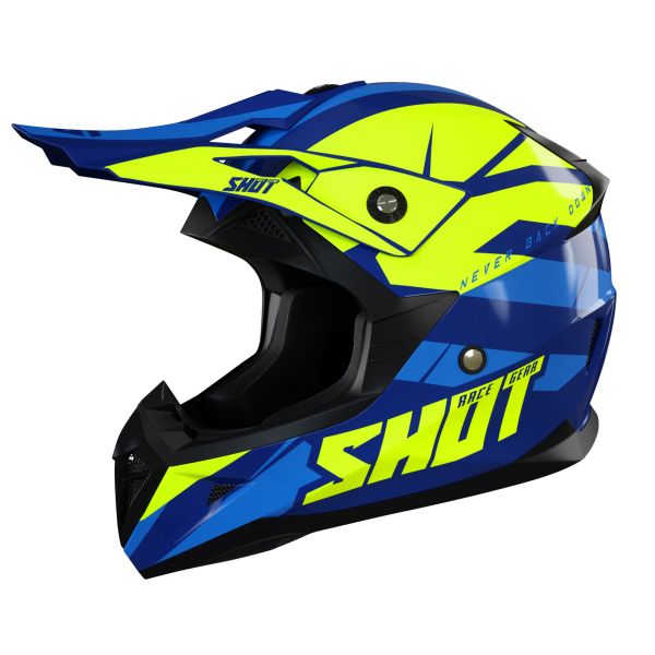 Motocross SHOT Pulse Revenge Navy Neon Yellow Blue