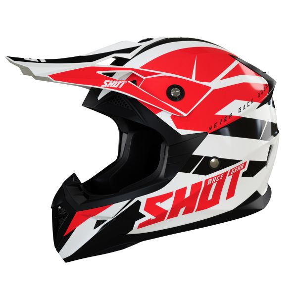 Motocross SHOT Pulse Revenge White Red Black Motocross SHOT Pulse Revenge White Red Black