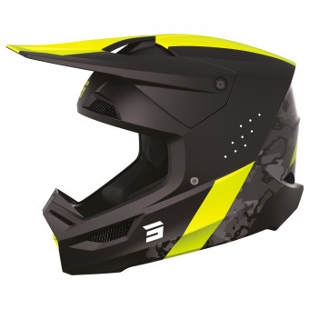 Motocross SHOT Race Camo Neon Yellow Matt
