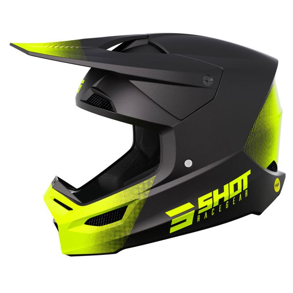 Motocross SHOT Race Draw Black Fluo Matt