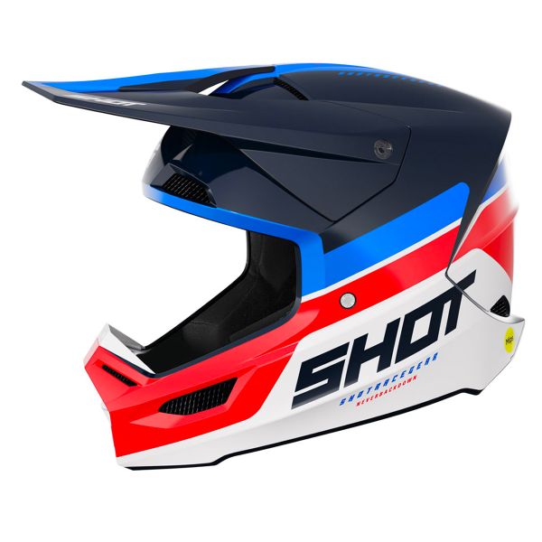 Motocross SHOT Race Iron Blue Red Glossy