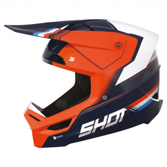 Motocross SHOT Race Tracer Neon Orange Glossy