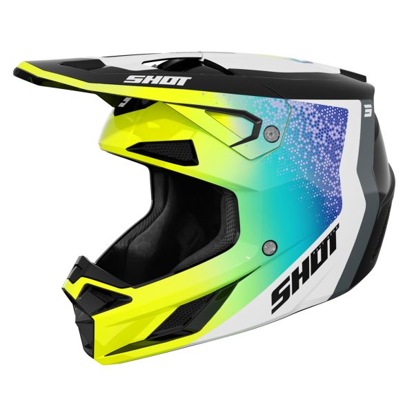 Motocross SHOT Speed Hybrid Neon Yellow Glossy