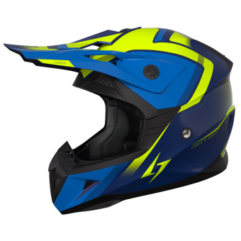 Motocross Stormer Dust Madness Blue Neon Yellow Glossy