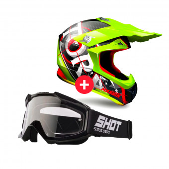 Casque Motocross Torx Marvin 3 Eyes Neon Yellow + Assault Black Casque Motocross Torx Marvin 3 Eyes Neon Yellow + Assault Black