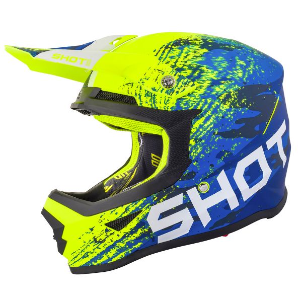 Motocross SHOT Furious Counter Blue Neon Matt Yellow