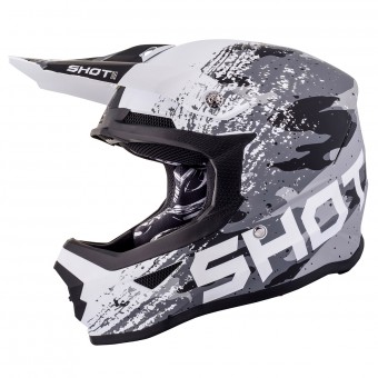 Casque Motocross SHOT Furious Counter Black Matt White Casque Motocross SHOT Furious Counter Black Matt White