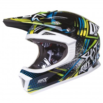 Motocross SHOT Furious Raid Green Blue