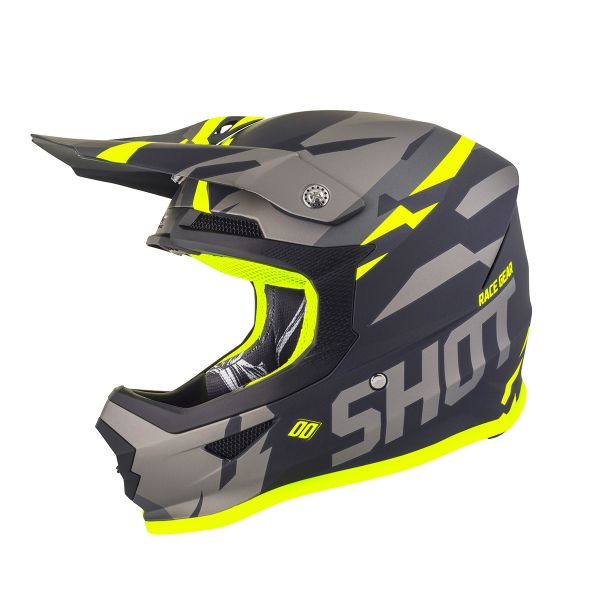 Motocross SHOT Furious Score Grey Neon Matt Yellow