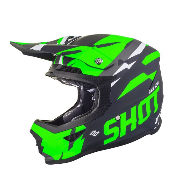Motocross SHOT Furious Score Neon Matt Green