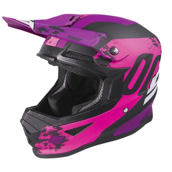 Motocross SHOT Furious Shadow Neon Pink Fushia Matt