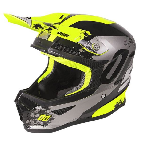 Motocross SHOT Furious Shadow Neon Yellow