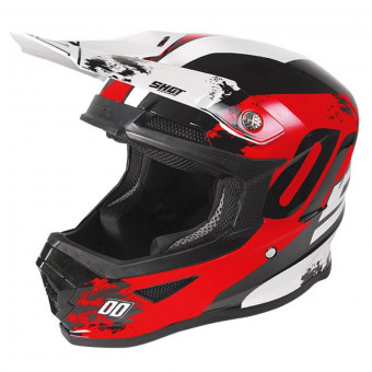 Casque Motocross SHOT Furious Shadow Red White Casque Motocross SHOT Furious Shadow Red White