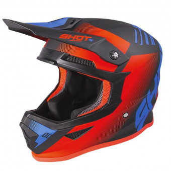 Motocross SHOT Furious Trust Black Cyan Neon Orange Kid