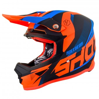 Motocross SHOT Furious Ultimate Blue Neon Orange Matt