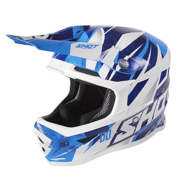 Motocross SHOT Furious Ventury Cyan Dark Blue White Kid