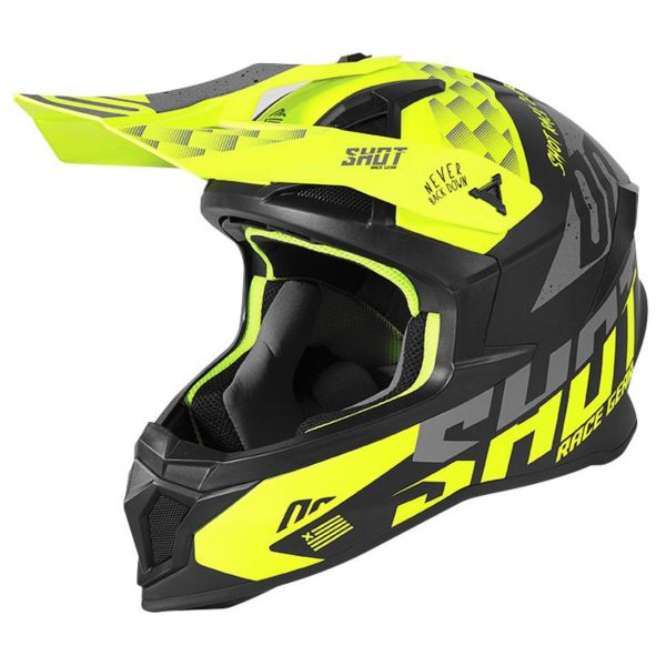 Motocross SHOT Lite Rush Neon Yellow Grey Matt