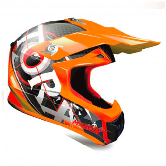 Motocross Torx Marvin 3 Eyes Neon Orange Red Matt