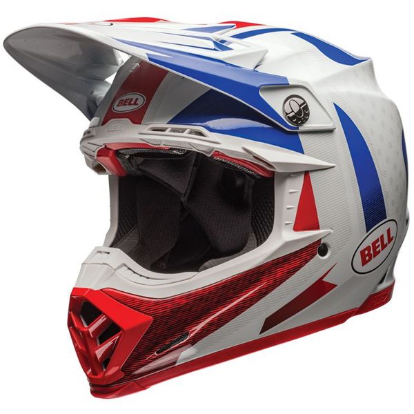 Bell Moto-9 Flex Carbon Vice Blue Red