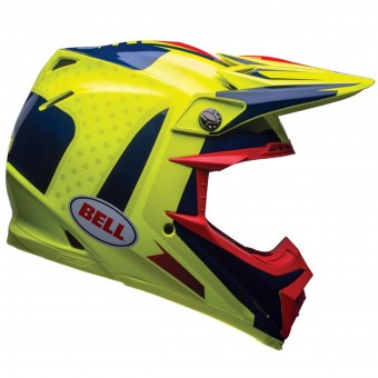Motocross Bell Moto-9 Flex Carbon Vice Blue Yellow