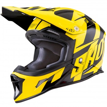 Motocross SHOT Striker System Neon Yellow Black