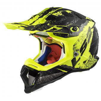 Motocross LS2 Subverter Claw Matt Black H-V Yellow MX470